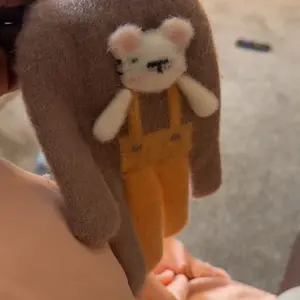 New Overalls Rabbit-shaped Open-finger Gloves for Women, Autumn/Winter Korean Style Cute Thick Warm Cold-resistant Gloves, Accessories