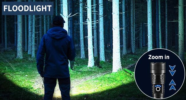 Rechargeable Flashlights 90000 High Lumens - 2 Pack, Super Bright LED Flashlight Rechargeable with 5 Light Modes, High Powered & IPX7 Waterproof Flash Light for Camping, Home