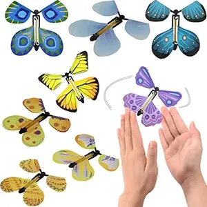 10pcs Colorful Spring Butterfly Toys, Magic Wind-Up Flying Butterflies, Beautiful Bookmark Gift Party Surprise Wedding Decoration