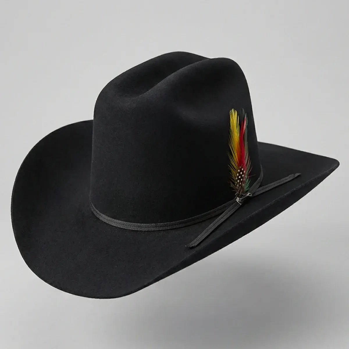 Stetson 6X Black Rancher Cowboy Hat, 4" Brim