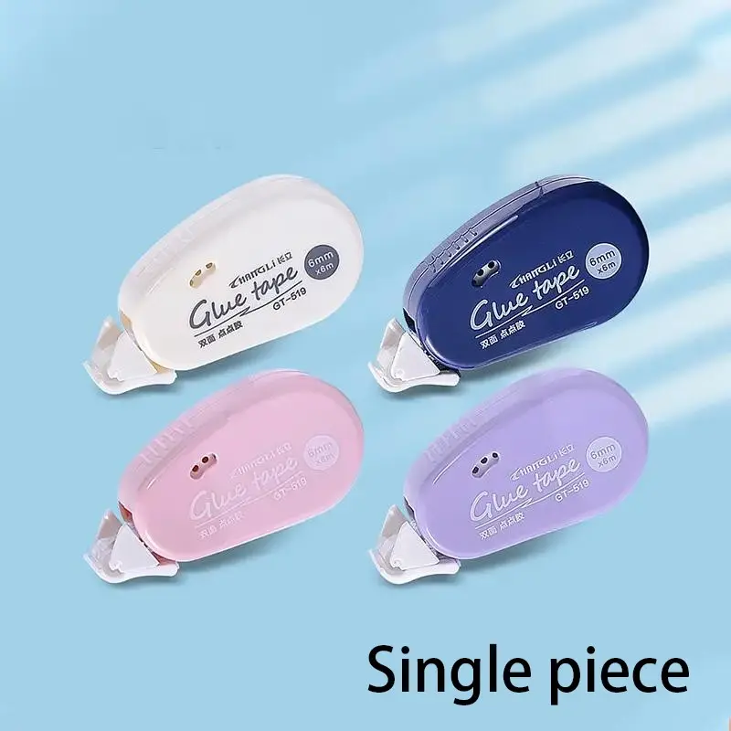 1 Piece Random Color Double Sided Sticky Tape Adhesive Dot Point Tape, Double-Sided Adhesive Tape For Scrapbooking, Double Sided Glue Tape Roller, Scrapbook Supplies, Double Sided Design