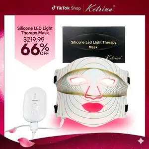 Medical Grade Led Light Therapy Face Mask Red Light Therapy Facial Mask 660nm 850nm Near Infrared Light Therapy for Face Portable and Rechargeable for LED Facial Mask Skincare at Home and Travel