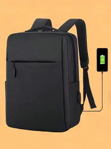 Men's Business Backpack Computer Bag Middle School High School Backpack Large Capacity Travel Bag Trend Backpack Back To School School Bag For Books With USB