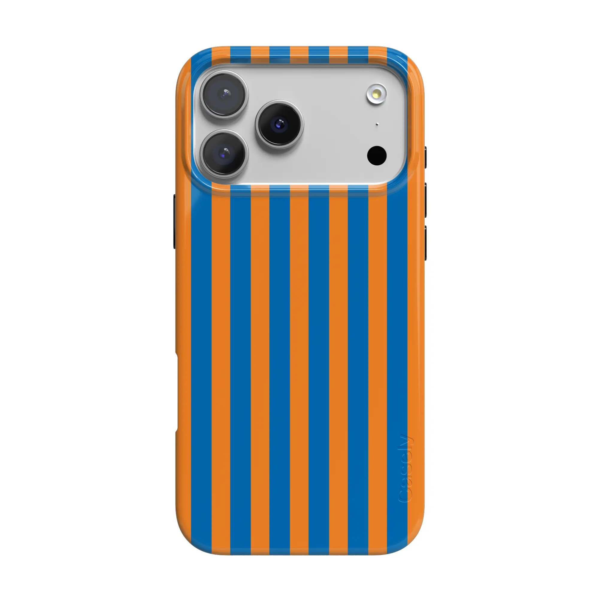 Casely iPhone 17 Pro Max Case | Go New York | Blue & Orange Stripes | Compatible with MagSafe | Classic Ultra Thin Design