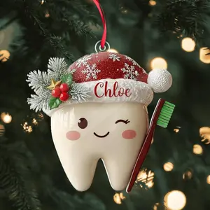 Personalized Kid Dinosaur Acrylic Christmas Ornament, Cute Grandkid Holiday Gift, Custom Dino Tree Keepsake