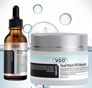 VGO a two - piece skincare set：Snail Mucin Face Cream and VC - enriched Serum for Deep Nourishment and Care