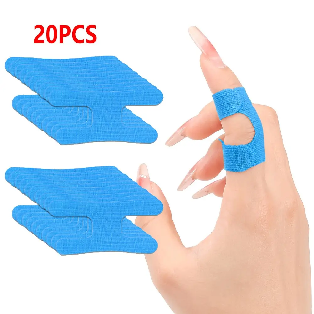 20pcs Kinesiology Tape for Fingers, Precut Finger Wrap Support Brace, Elastic Athletic Tapes, Trigger Finger Splints for Sports, Elastic Band