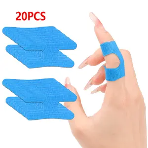 20pcs Kinesiology Tape for Fingers, Precut Finger Wrap Support Brace, Elastic Athletic Tapes, Trigger Finger Splints for Sports