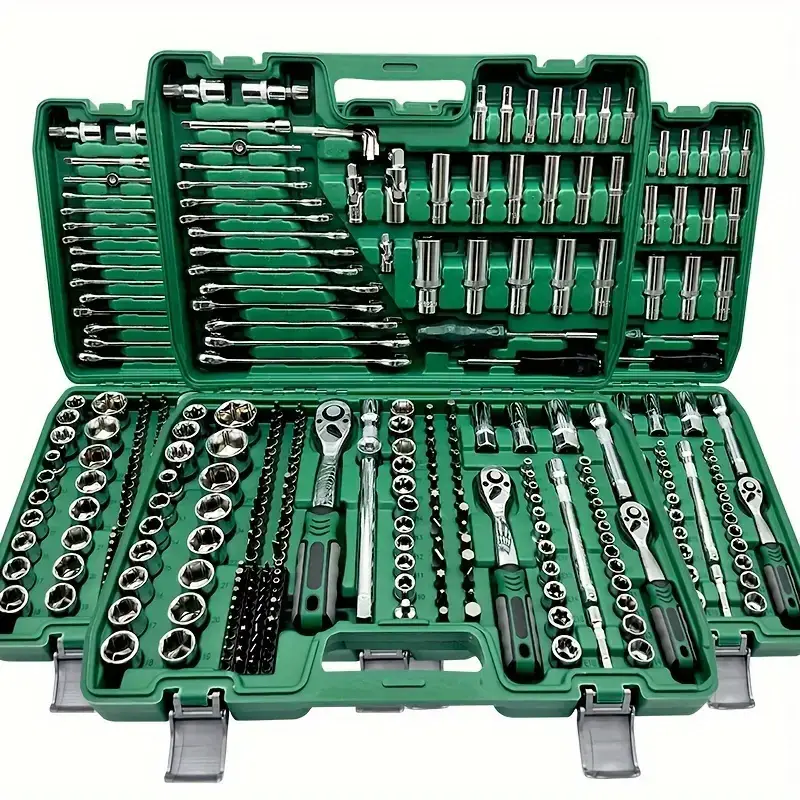 High-end Professional 216/151/53 Tool Set, 1/4 "3/8" 1/2 "drive Depth And Standard Socket, Ratchet Wrench Set, S2 And CR-V Socket, Auto Parts Repair F
