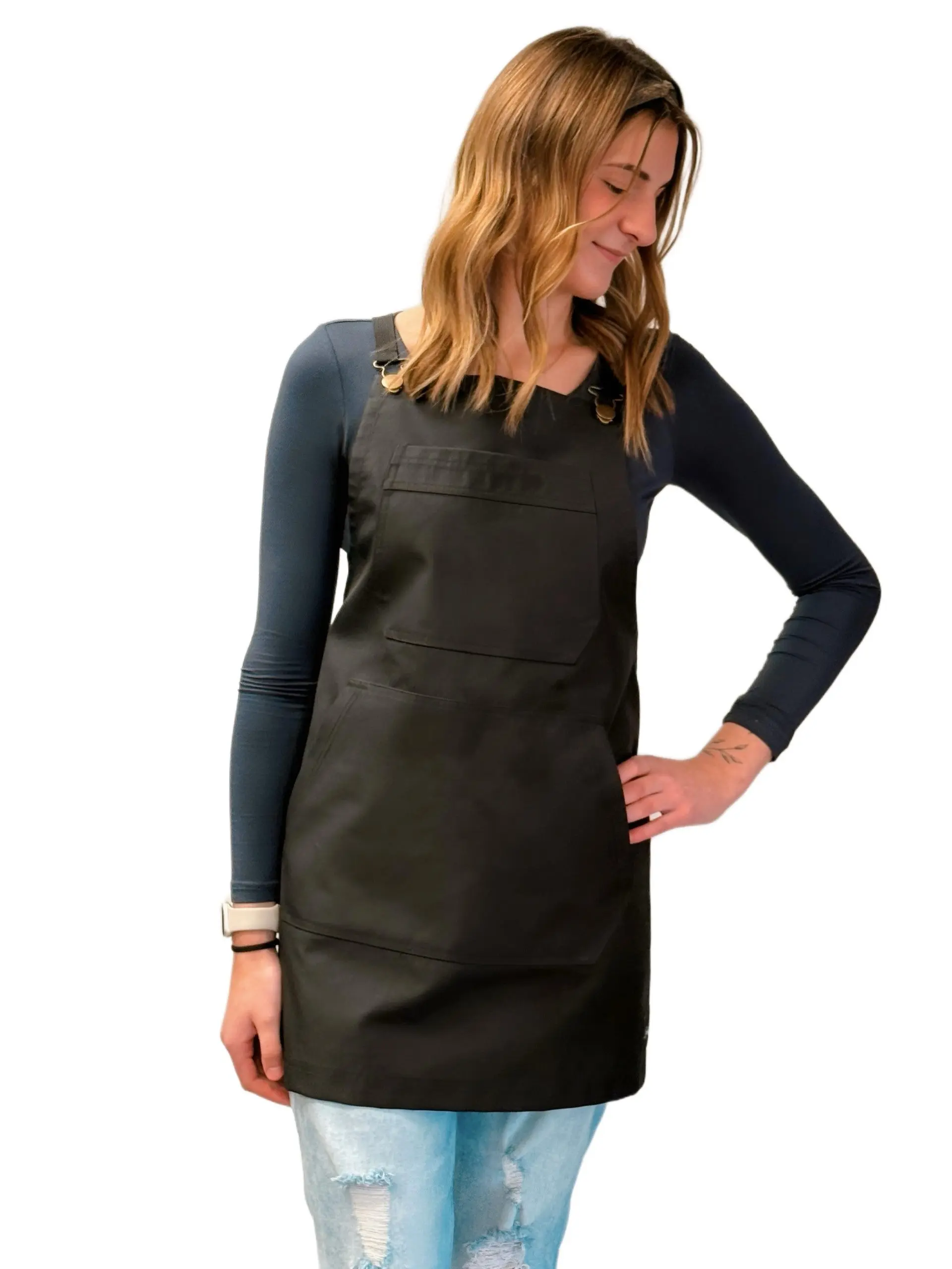 The Boss "Bleach Proof" Apron - 100% Bleach & Chemical Proof, Breathable Cotton & Polyester, Machine Washable, Lightweight, Cross-Back Straps, 29 1/4" x 27 3/4"