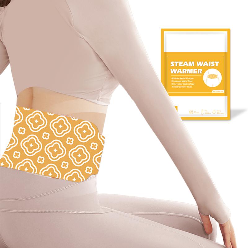 Steam waist warmer patch Waist heat pack for pain relief Heated waist therapy patch 8H long-lasting heat Office worker waist warmer