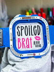 Spoiled Blue Collar Embroidered Sweatshirt