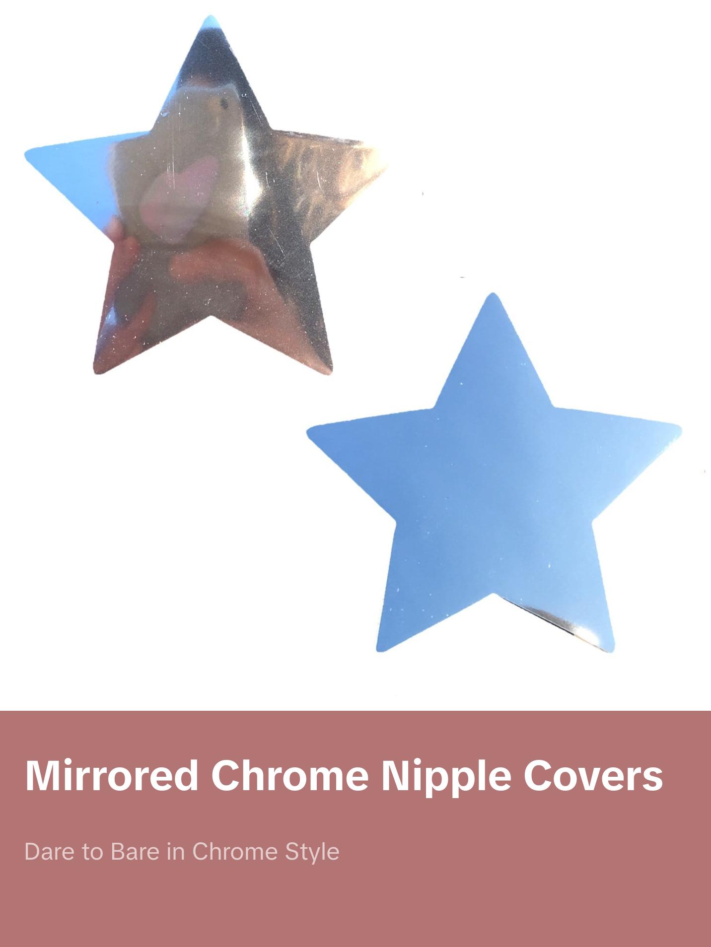 Terminator Mirrored Chrome Starry Nights Nipple Cover Pasties Terminator Mirrored Chrome Starry Nights Nipple Cover Pasties