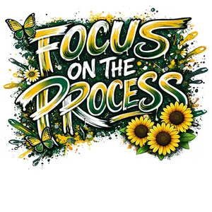 FOCUS ON THE PROCESS DTF Transfer for T-Shirts and Hoodies - Vibrant Sunflower Design with Butterfly Accents