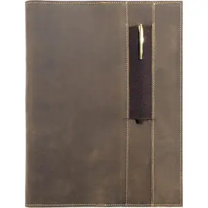 Leather Refillable Journal Cover for Moleskine Cahier XL (19x25 cm) | Rustic  Leather Notebook Cover for Men, Women, Travellers, Business |  Storage Design, Pen Holder, Pen & Card Holder