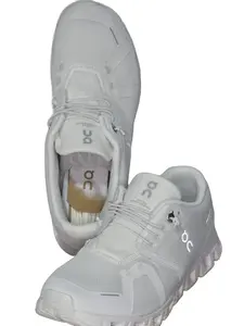 On Cloud 5 All White Men's Sneaker - Lightweight Breathable Athletic Sports Shoes with CloudTec Sole & Speedboard Technology for Optimal Comfort and Performance