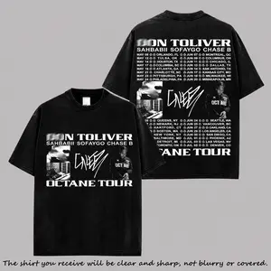 [KST]Donny Toliver - Octane Tour Date For Octane Concert Outfit High-quality Cotton T-Shirt, Cactus Jack Style Shirt Hip-Hop Shirt, E85 Octane Album Merch, Donny Womack Rap Fan Graphic Tee