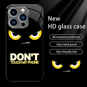 Suitable for [iPhone 14 Pro Max] Case for Men Boys Graphic Design Shockproof Scratch Resistant Phone Case Fashion Pattern "Angry Don't Touch My Phone" 995