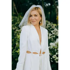 Short Rhinestone Birdcage Veil With Comb