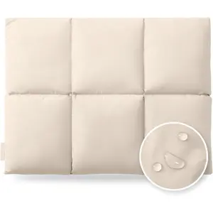 Puffy Laptop Sleeve Pillow Shape Compatible with MacBook Air 15 M1-M4 Off White Fluffy Design with Magnetic Closure & Waterproof Exterior