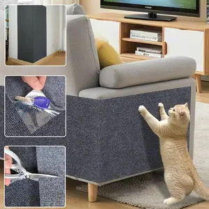 Indoor Cat Scratching Post, Self-Adhesive Non-Slip Mat, Durable Polyester Fiber, Multi-Size Set, Interactive Pet Climbing Pad