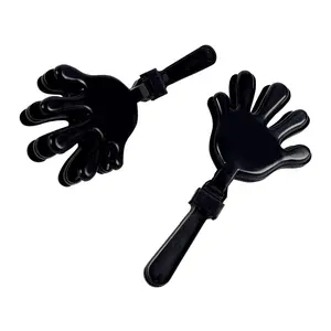 7" Black School Spirit Plastic Hand Clappers - 12 Pc.