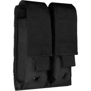 Pistol Magazine Holster, Double 9mm Mag Pouch, Open-Top Dual Magazine Holder for Tactical Belt, Molle Compatible