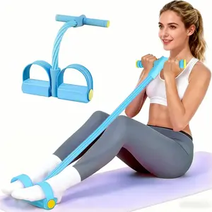 4-Tube Multi - Function Tension Rope with Handles - Home Gym Sit - up & Tummy Training Equipment for Men & Women