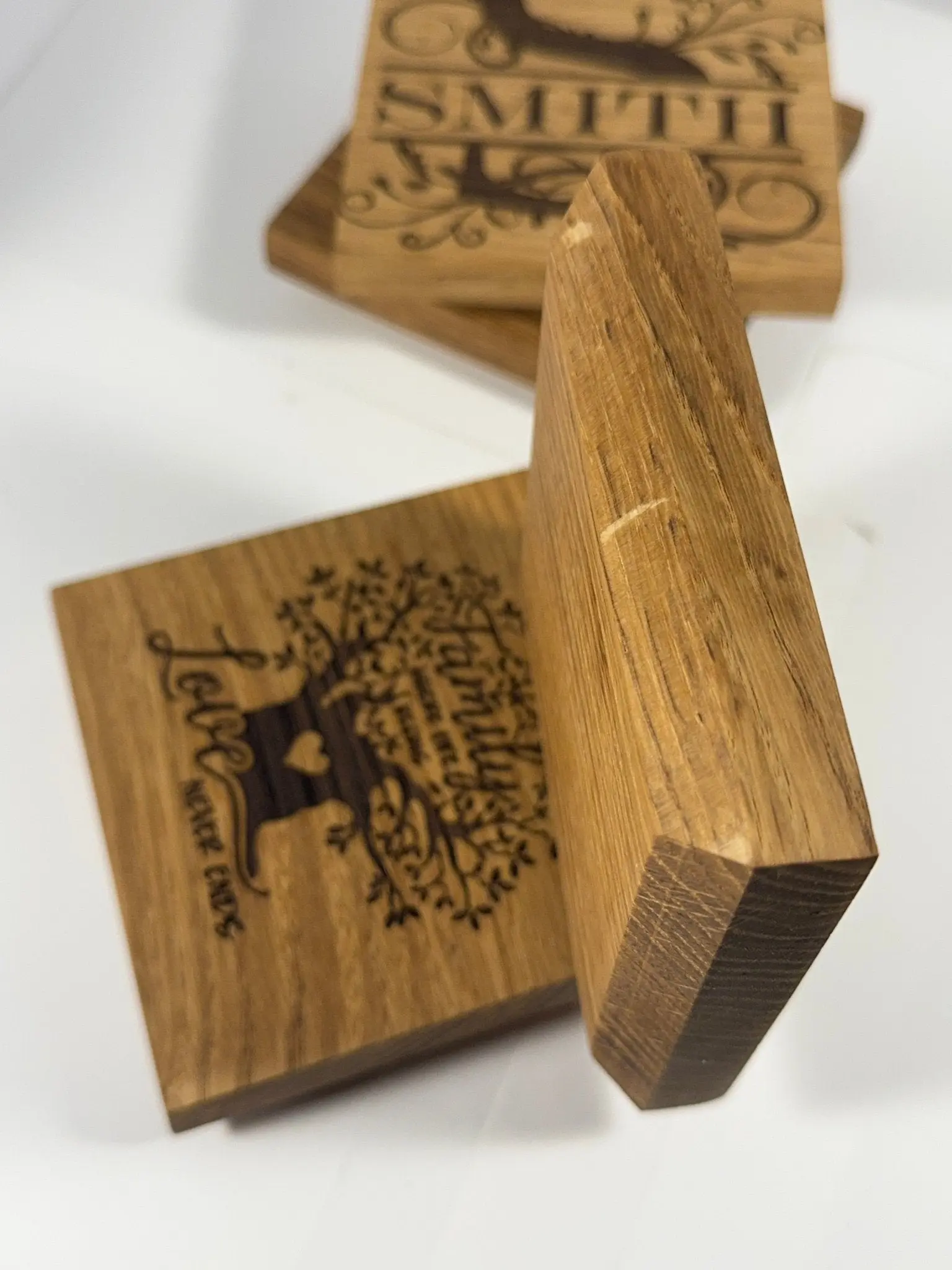 White Oak Hardwood Coasters