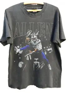 Vintage QB Buffalo Football Jumping 90s Styles Shirt - Josh Allen Retro Shirt - Graphic Tees Fashion Game Day For Men's Top