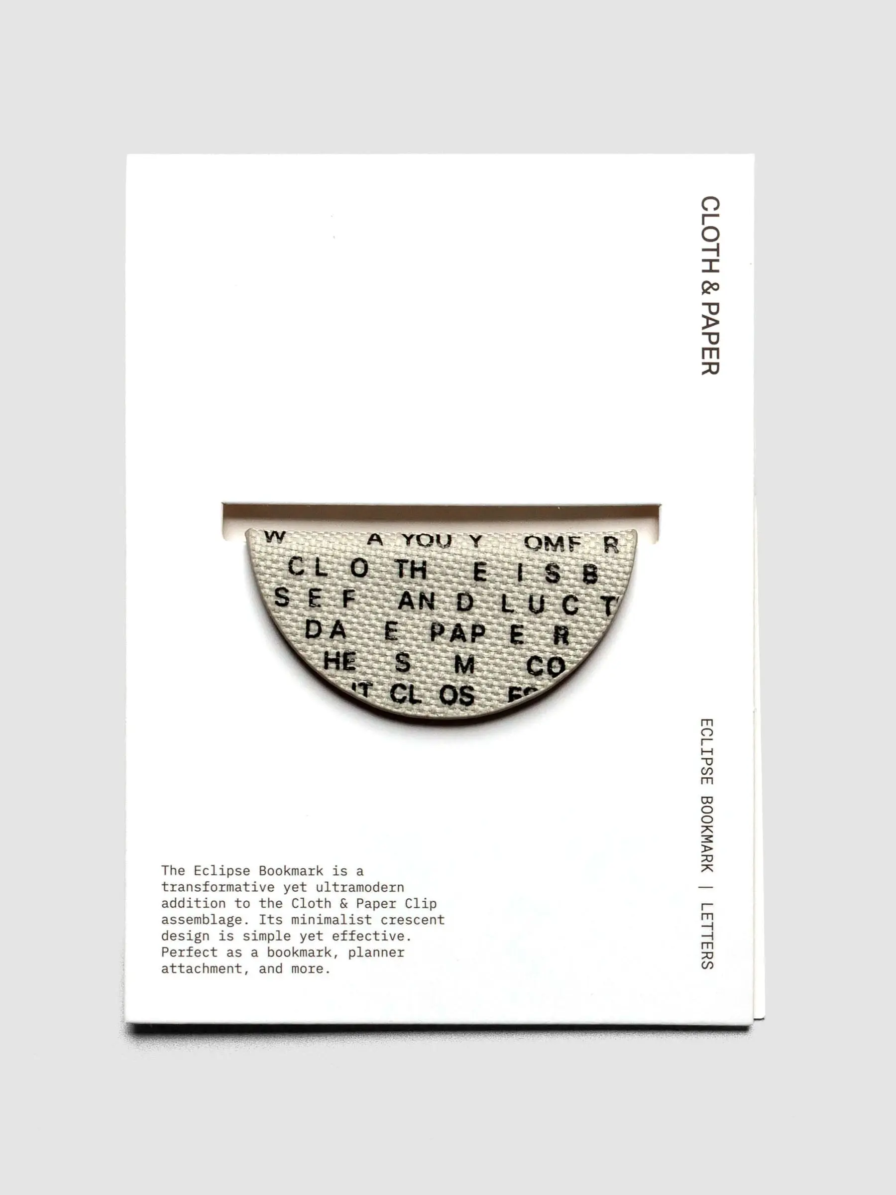 Magnetic Bookmark | Bookcloth | Letters
