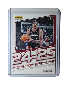 Kel'el Ware Rookie Card 2024-25 Panini Year One #13 Basketball Miami Heat 1/613