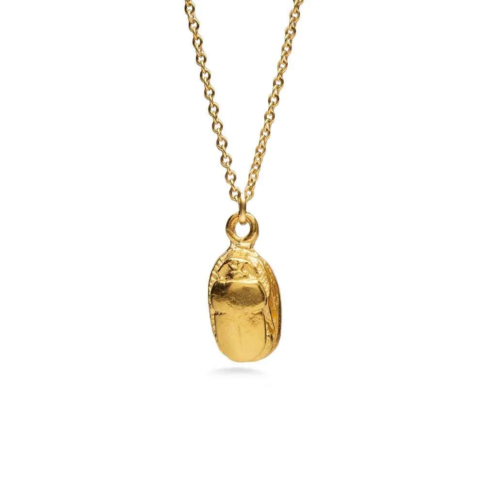 Scarab Pendant - Bright Gold Finish