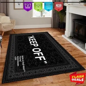 7 Keep off Dark Grey Rug-Modern Room Rug,Keep Off, Home Decor Rug, Modern Rugs, Living Room Rug, 6x9 Carpet,Fantastic Rug,Non Slip Rug