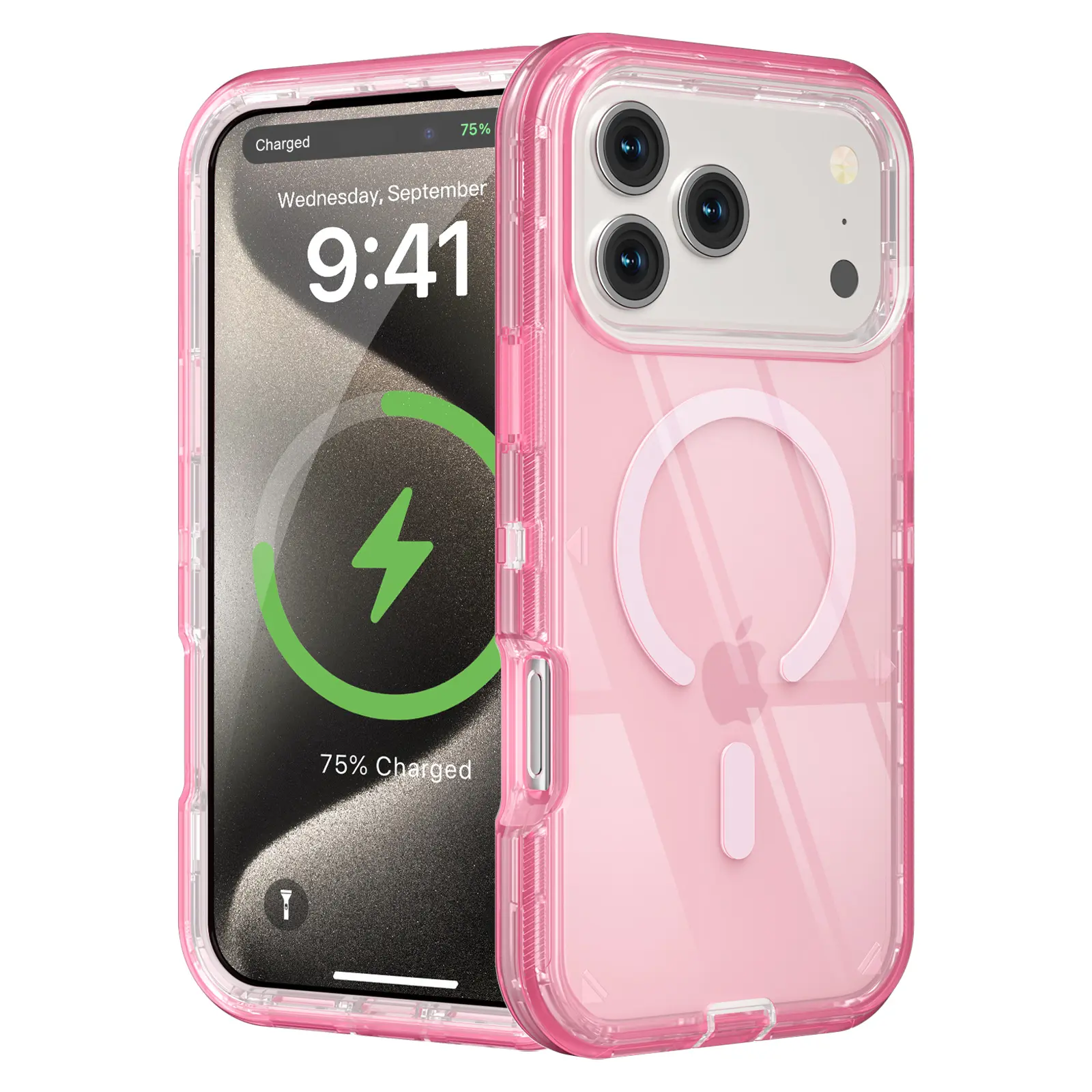 Magnetic Case For iPhone 17 Pro Max 16 15 14 13, Compatible with MagSafe, Dual Layer Transparent Magnetic Phone Case, Heavy Duty Anti-Drop Shockproof Protection Phone Cases for iPhone