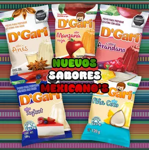 Dgari 5 New Mexican Flavored Geltain - Gelatina Dgari nuevos savores mexicanos