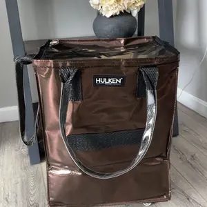 Hulken Medium Rolling Tote Bag with Zip Top & Button Closure