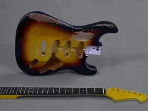 Relic DlY Electric Guitar Kit ST Style Alder Body Engineered Wood Fretboard S-S-S