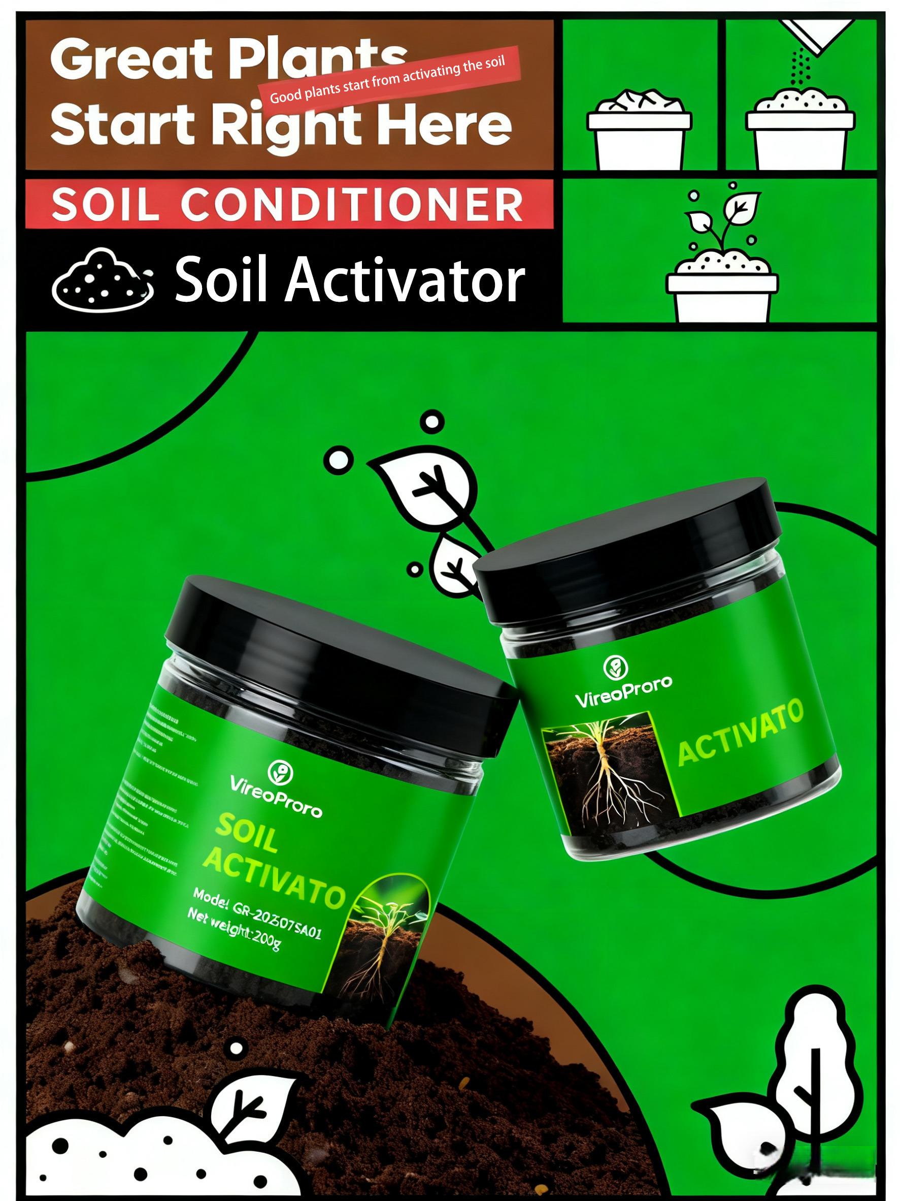 Soil Activator Concentrate 200g – Improves Soil Structure, Root Absorption & Garden Soil Health