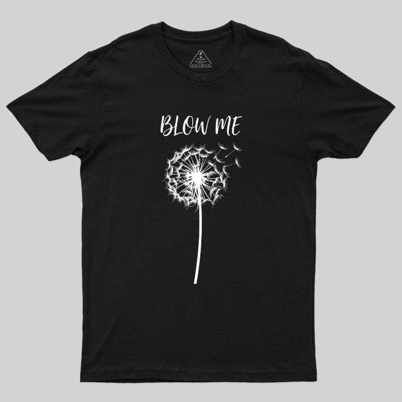 Men's Normal Type Tshirt - Normal Fit, Casual Streetwear, Short-Sleeve Round Neck Graphic Top with Subtle Dandelion Print & Geek Humor Menswear Tee