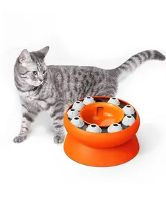 Interactive Puzzle Toy for Cats - Elevated Slow Feeder and Treat Dispenser for Dry Food (All Breed Sizes)