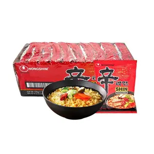 Nongshim Shin Ramyun Korean Instant Noodles - Spicy Beef Broth, 120g x 10 Pack, Authentic K-Food, AESPA Favorite