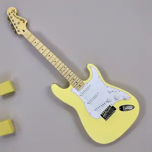 Butter Cream Yellow ST Guitar, Solid Wood Body Maple Fingerboard&Neck SSS pickup