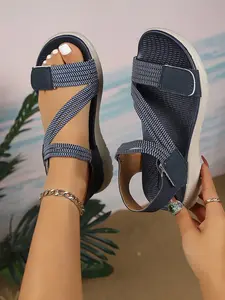 Fashion Women's Platform Sport Sandals, Adjustable Strap Open Toe Thick Sole Shoes, Versatile for Beach, Walking, Vacation & Daily, Breathable Sandals