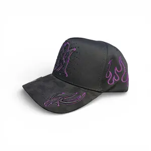 New York Azul Cap Fans Original Gorra de Gamuza