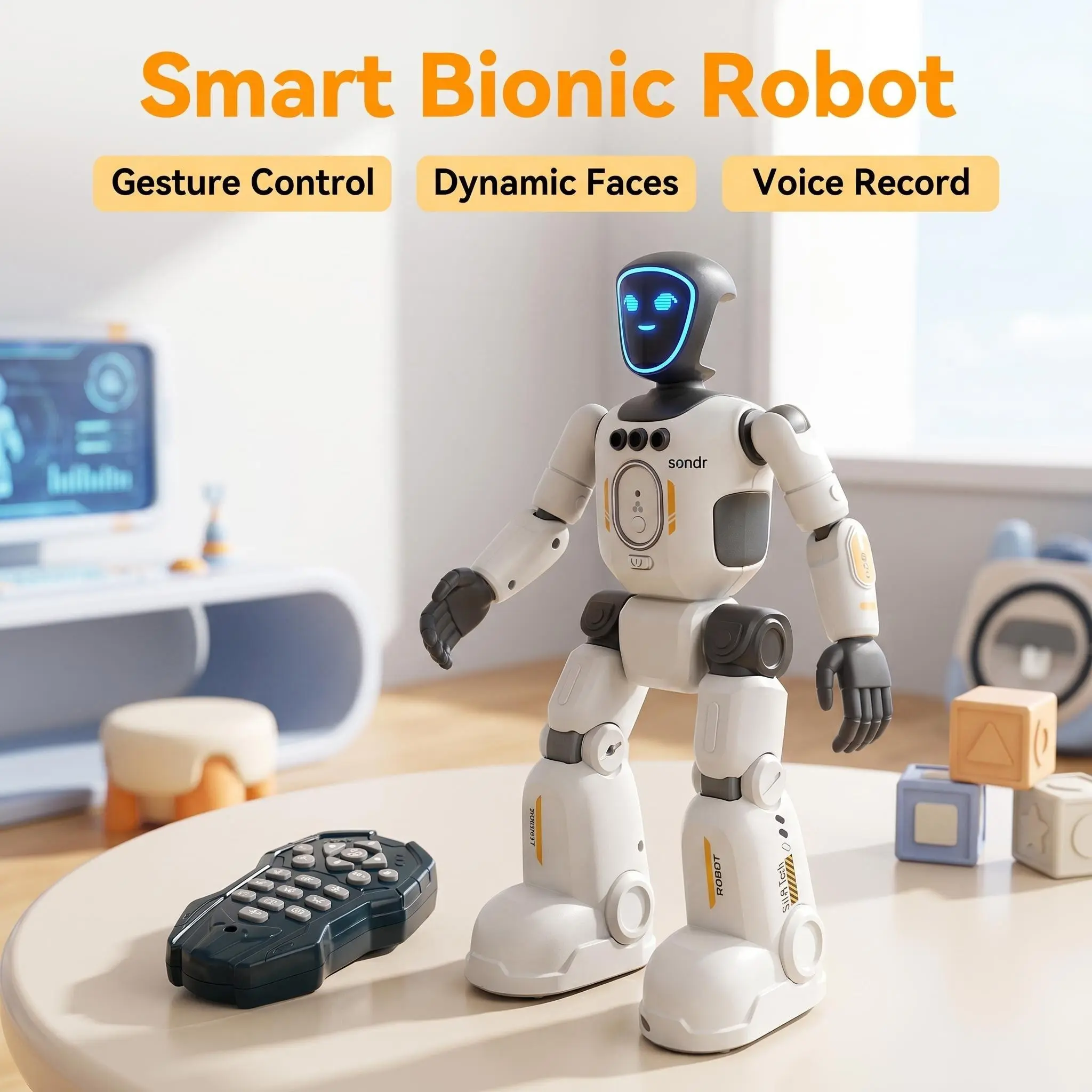Next-Gen Humanoid Remote Control Robot - Smart Control, Full-Body Articulation, Gesture Sensing, Voice Recording, Ideal Gift for Kids, Robot Toys for Children, Robot Robots