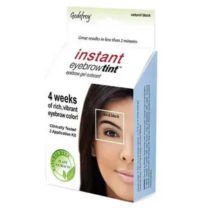 Godefroy Instant Eyebrow Tint Application Kit Natural Black 3ct - New