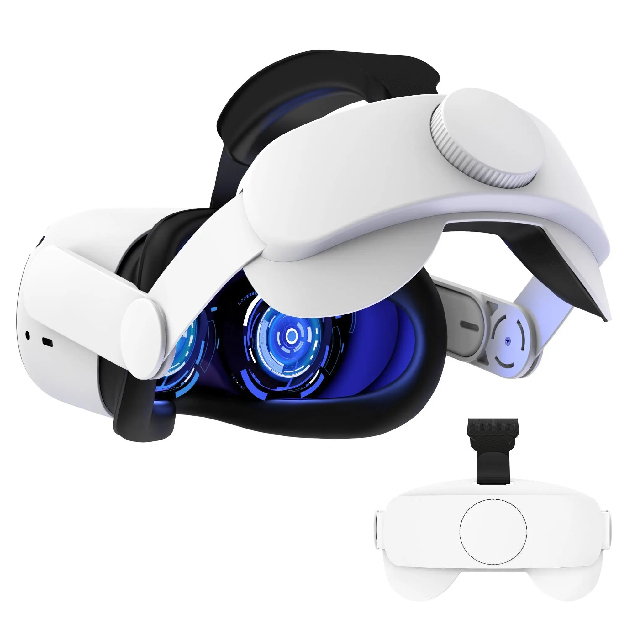 Compatible with Oculus Quest 2 and Meta Quest 2 accessories, the adjustable elite headband replacement VR Head Strap enhances comfort support and VR gaming immersion (exclusive to the comfort headband)