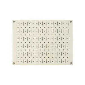 12in x 16in Beige Metal Pegboard Tile Fun Size Tool Board Panel