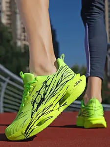 Rotating Buckle Color-Blocking Unisex Sneakers - Lightweight Breathable Athletic Shoes Sporty Running Shoes for Men Women Daily Casual & Outdoor Activities